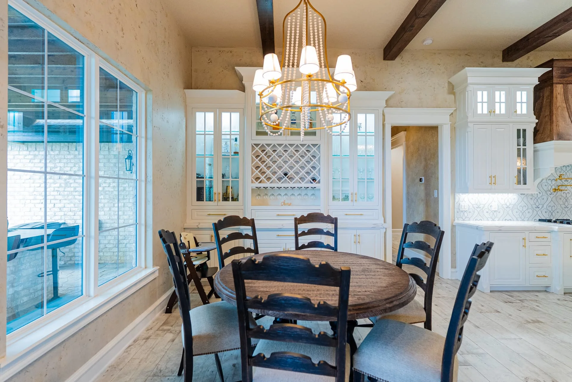 Breakfast dining area beside the kitchen at The Flores Estate