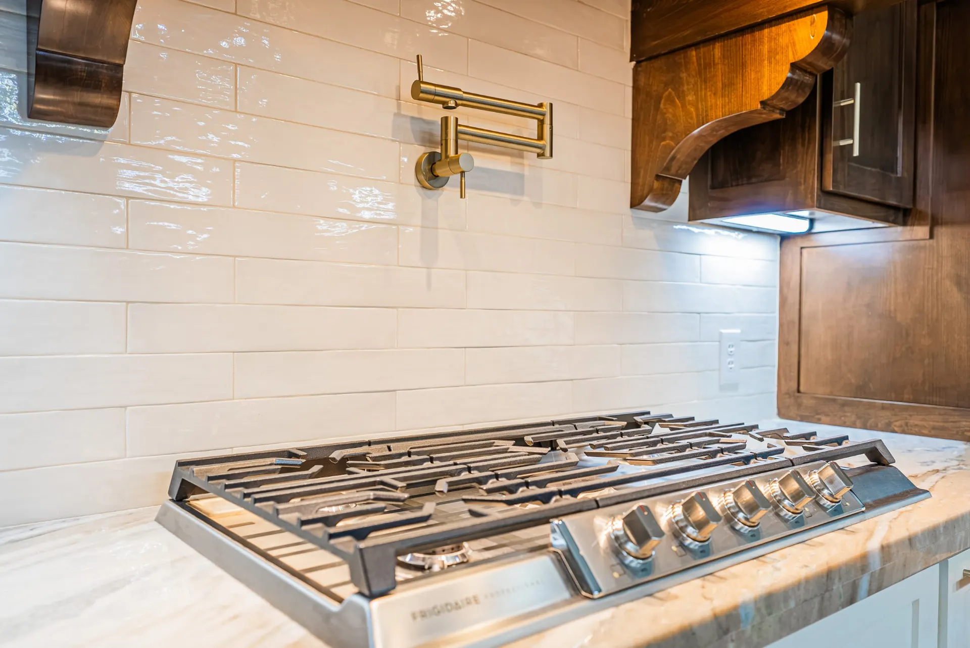 Gold pot filler over the gas range at 1607 NW 12th St